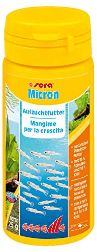 sera Micron ein Plankton bzw. Staubfutter für die Kleinsten & Niedere Tiere mit Präbiotika für verbesserte Futterverwertung, 
