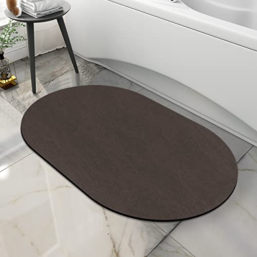 ARERQEWN Thin Diatomaceous Earth Bath Mat,Non Slip Quick Dry Bath Mats