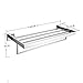 Leyden Chrome Bathroom Shelf, 24 Inch Towel Rack with Towel Bar Stainless Steel Wall Mounted Hotel Style