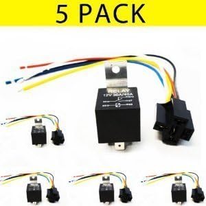 Amazon Com 5 Pack 30 40 Amp Relay Harness Spdt 12v Bosch Style