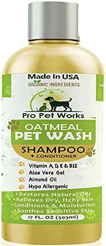Pro Pet Works Natural Organic 5 in One Oatmeal Pet Shampoo + Conditioner