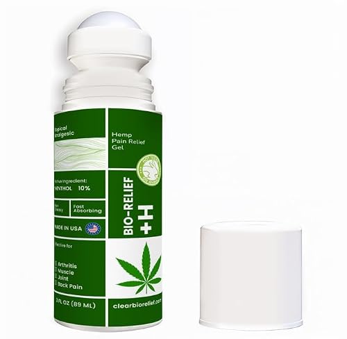 Bio Relieve BIO-Relief Fast-Acting Hemp Pain Relief Roll On - Highly Effective ...