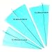 MCIRCO 3 Sizes Reusable Pastry Silicone Icing Bag Decorating Supplies Cupcake Macaron Cake Frosting DIY Baking Tool with 3 Icin, Blue