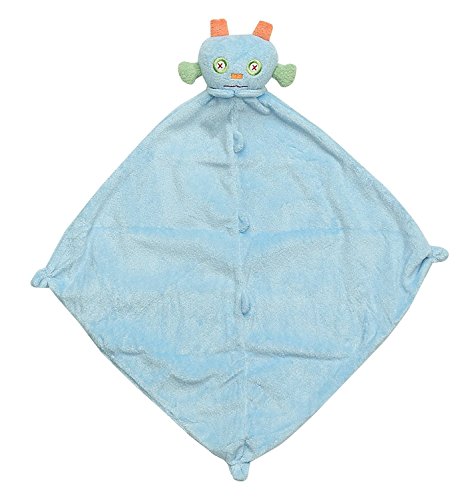 Angel Dear Monster Blankie & Ring Rattle Set. Blue Robot