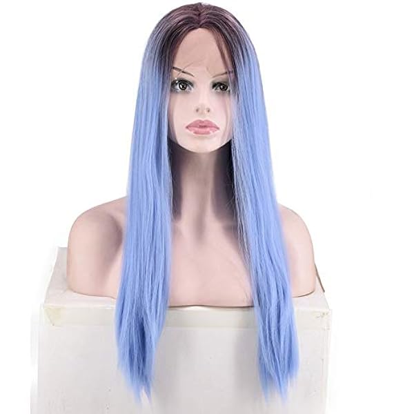 Prtty ヨーロッパと米国の爆発かつらグラデーションカラーファッションロングヘアフロントレースヘアーセットロング