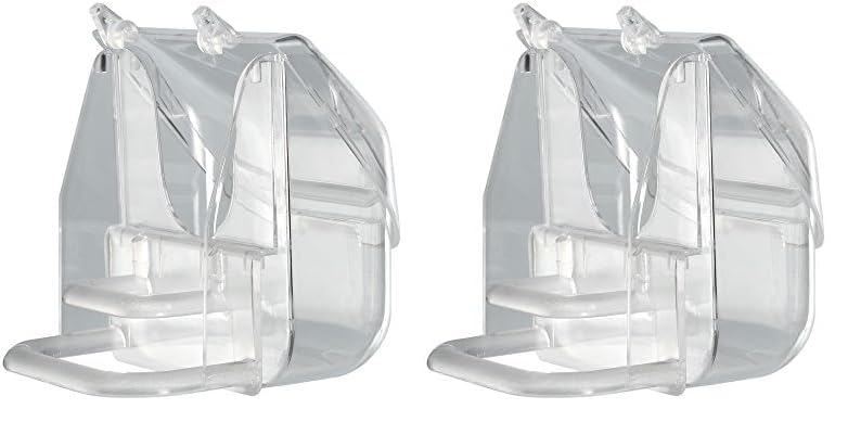 Ferplast 84522724 Pretty 4522 Bird Feeding Bowl 9 x 9 x 9 cm Transparent,Black (Pack of 1)