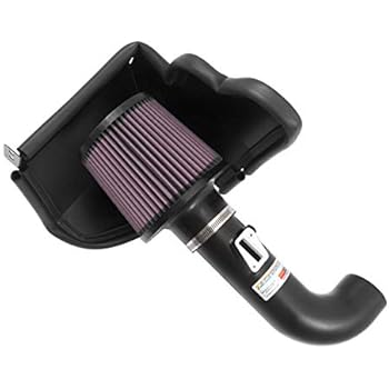 K&N Cold Air Intake Kit with Washable Air Filter:2015-2017 Subaru WRX, 2.0L H4, Black Metal Finish with Red Oiled Filter, 69-8006TTK