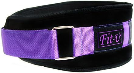Purple Weight Lifting Belt by Fit-U - Perfect For Squats, Lunges, Deadlift, Thrusters - Fitness, Gym, Crossfit, Bodybuilding (Large)