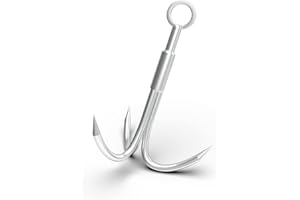 MHDMAG Grappling Hook with 3-Claw Stainless Steel,3 Claw Climbing Carabiner Hook for Retrieving,Outdoor Hiking,Tree Limb Removalr,Salvage.