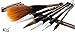 2500 Silk Art China Hu Writing Brush Chinese Calligraphy Kanji Japanese Sumi Drawing Brushes 6 piece/set (weasel hair 1pcs ,wool hair 1 pcs,weasel70%/wool30% L M S SS 4pcs)MBT6 (MBT6)