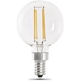 Feit Electric Bpg1660927cafil 5.5 Watt E12 G16-1/2 Soft White Led Dimmable Light Bulbs 2 Count