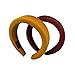Epomay Women Thick Velvet Headbands - Wide Padded Hair Hoops Alice Bands Hair Accessories (2pack Classic Colors)