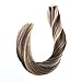 Ugeat 14 inch Remy Hair Extensions Highlight Colored Brown Mixed Blonde Skin Weft Tape in Hair Extensions Silky Straight Human Hair Extensions