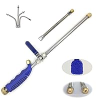 Buyplus Extendable Power Washer Wand - High Pressure Water Hose Nozzle, Flexible Glass Tool, Hydro Jet Garden Hose Sprayer for Hurricane Storm, Car Wash and Window Washing