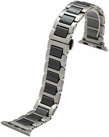 Zhuolei 22mm Ceramic Metal Watch Bands Strap Generic for 38mm Apple Watch Style