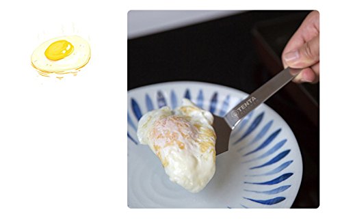 Tenta Kitchen Small Stainless Steel Egg Spatula Fish Turner Flipper Scraper (7"x2.75")