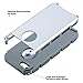 iPhone SE Case, iPhone 5S Case, iPhone 5 Case, ULAK Slim Dual Layer Protection Case Shock Absorbing Hard Rugged Ultra Protective Back Rubber Cover with Impact Protection(Silver+Gray)