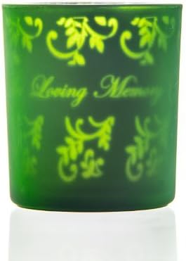Green LED Yahrzeit Memorial Candle Holder
