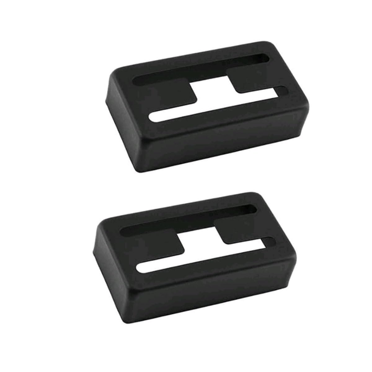 Alnicov 2Pcs Humbucker Pickup Cover H-Shaped Nickel for LP Electric Guitars(Black)