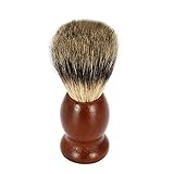 Anself Badger Hair Shaving Brush Wood Handle Men's Facial Blaireau Brush Brown