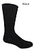 96% Merino Wool Non-binding Casual Socks (3 Pairs) in Black M (mens 4-8)(womens 5-9)