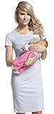 Happy Mama. Womens Maternity Nursing Breastfeeding Nightdress Shirt Gown. 274p