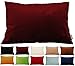 TangDepot Solid Velvet Throw Pillow Cover/Euro Sham/Cushion Sham, Super Luxury Soft Pillow Cases, Many Color & Size Options - (12"x18", Burgundy Wine) primary