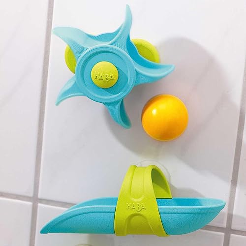 HABA Bathtub Ball Track 6 Piece Play Set Fosters Experimentation