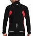 Baleaf Men's Full Zip Long Sleeve Thermal Cycling Jersey Windproof Jacket Black Red Size XL