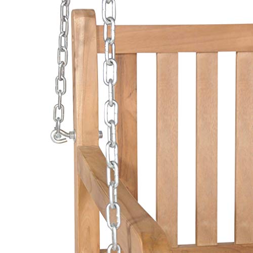vidaXL Teak Massiv Schaukelbank Hollywoodschaukel Gartenschaukel Gartenmöbel – Bild 6