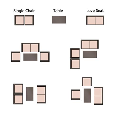 Homall-5-Pieces-Outdoor-Patio-Furniture-Sets-Rattan-Chair-Wicker-Conversation-Sofa-Set-Outdoor-Indoor-Backyard-Porch-Garden-Poolside-Balcony-Use-Furniture-Beige