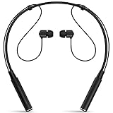 Bluetooth Headphones X-LIVE Wireless Stereo Earphones Noise Cancelling Neckband Bluetooth Headset In-Ear Sweatproof Sport Earbuds with Mic (Black)