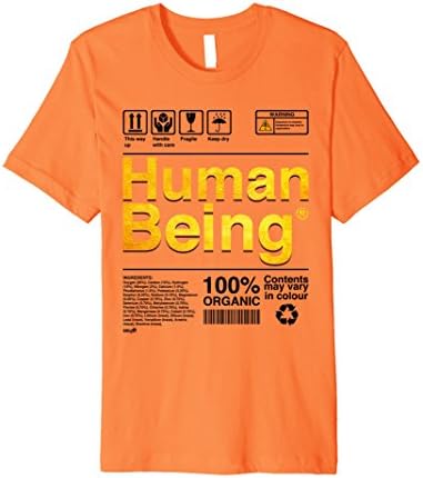 Men's Human Being Science Ingredients tshirt 3XL Orange