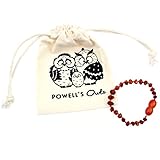 Baltic Amber Teething Bracelet or Anklet for Babies, Toddlers, and Kids - Lab-Tested - Raw Unpolished Cognac - 5.5 Inches