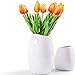 CTUER 12Pcs Artificial Tulip Real Touch Tulip Flowers Fake Silk Flowers for Vases Wedding Home Room Party Decoration (Orange)