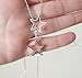 Freena Design Women's Stars Lariat Necklace Silver