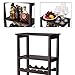 VASAGLE 20 Wooden Wine Rack, Free Standing Bottles Display Storage Shelf, with 2 Slatted Shelves,18.4 × 10.4 × 42.9 Inches, Espresso ULWR03BR