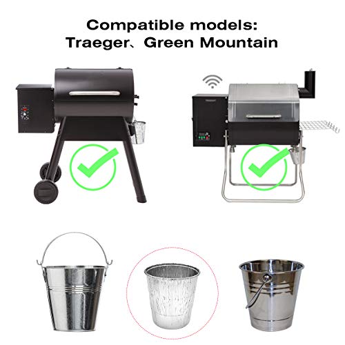 YAOAWE 25 Pack Smoker Bucket Liner for Catching Grease, Replacement