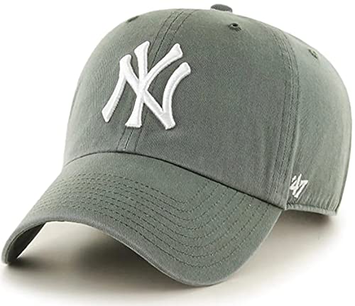 '47 MLB Moss Primary Logo Clean Up Adjustable Strap Hat Cap, Adult One Size Fits All, New York Yankees Moss, Einheitsgre