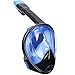 Udaily Full Face Snorkel Mask 180° Panoramic Design and Free Breathing Design, Action Camera GoPro Compatible, Anti-Fog and Anti-Leak for Adult and Kids Snorkeling Mask