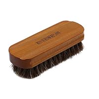 Toporchid Horsehair Shoe Brush Natural Wooden Soft Polishing Tool Boot Polish Cleaning Brush For Suede Nubuck Boot
