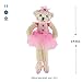 WEWILL Ballerina Teddy Bear Stuffed Animal Cute Soft Toy Plush Creative Doll 15-Inch (Pink)
