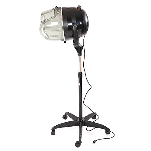 Z ZTDM 1000W Portable Standing Hair Dryer,Swivel Bonnet Hood,Rolling Base with Wheels,Timer,Professional Beauty Salon Equipment (Black)