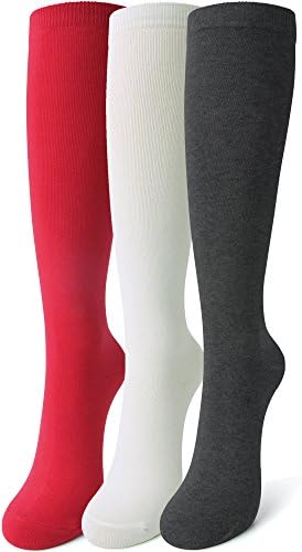 Delisocks Women's Basic Solid Color Novelty Design Cotton Casual Knee High Socks