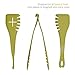 2 in 1 Bonke Tongs and Spatula - Perfect Salad, Fish, Spaghetti, Meat Steak Turner, Asparagus, Appetizer, Vegetable Tongs or Spatulas in Kitchen when Cooking - Flexible Nylon