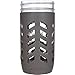 JarJackets Silicone Mason Jar Protector Sleeve - Fits Ball, Kerr 24oz (1.5 pint) Wide-Mouth Jars | Package of 4 (Charcoal)