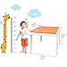 labebe Toddler Table Chair Set Wood, Wooden Table for 1-5 Years, Baby Table Chair Set Orange Owl/Toddler Play Table/Baby Activity Table/Kid Table Cover/Kid Table Toys/Toddler Table/Kid Desk Chair