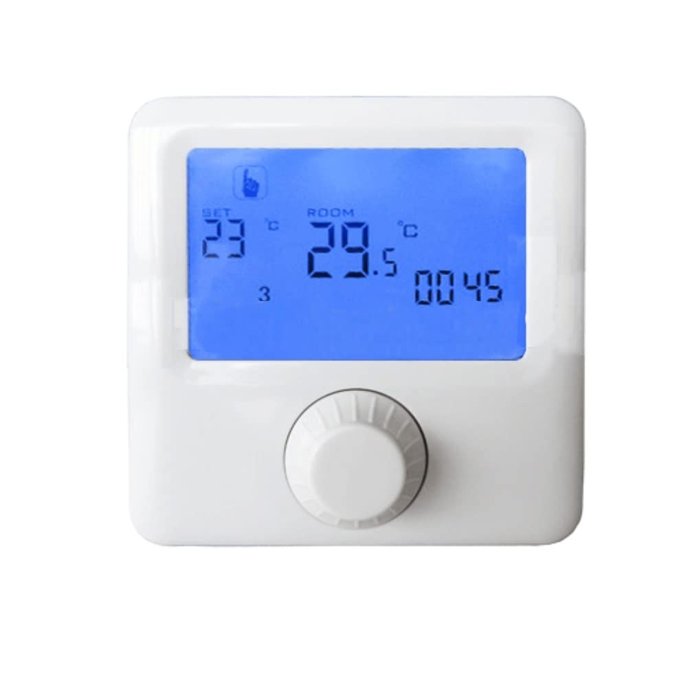 5A Digital Room Thermostat Temperature Controller 5~35°C/41~95°F, HYO6BW Digital LCD Display Heating Programmable Thermostat Temperature Controller, Accuracy 0.5°C/1°F
