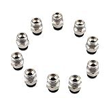 URBEST 10Pcs 1/4" PT Male Thread 6mm Straight Pneumatic Push in Quick Fitting Connectors for PETF Tube
