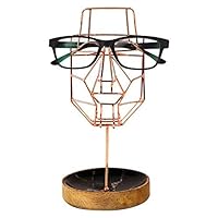 storeindya Sunglasses Spectacle Holder Stand Metal Wire Mesh Face Eyeglass Stand Holder Display Stand Quirky Spectacle Stand Holder with Utility Storage